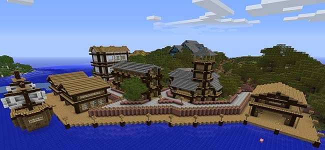 Building a survival town in a realm : r/Minecraft