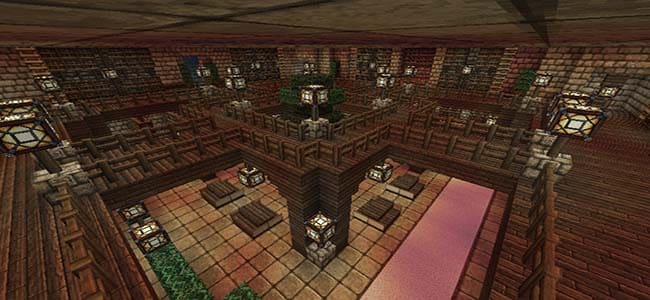 Cool Library Build in Minecraft