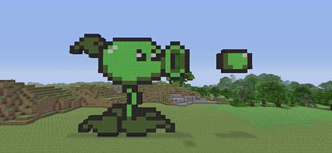 Arte de pixel em minecraft