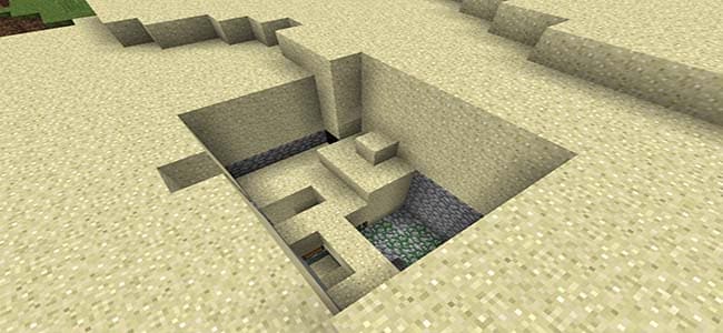 Minecraft Dungeon in a Desert Biome