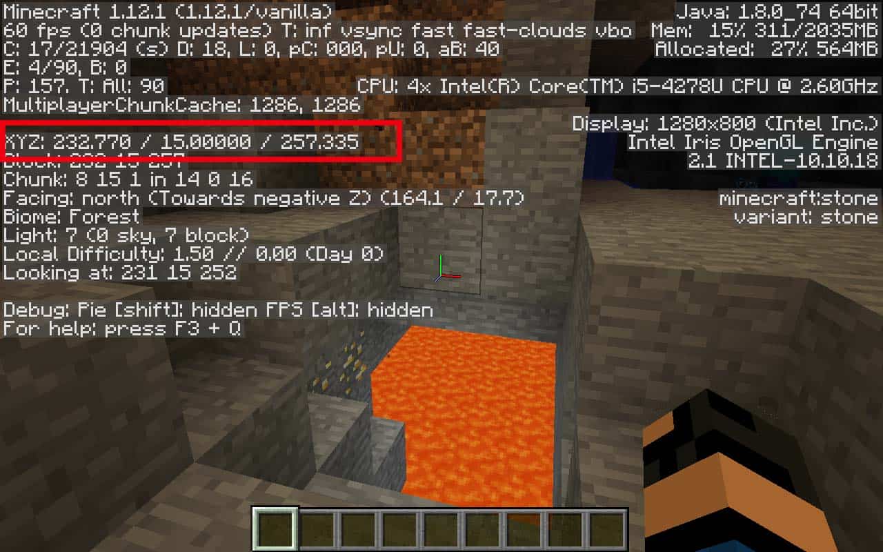 How to find Diamonds in Minecraft with Y Coordinates