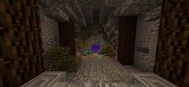 nether portal inside cave