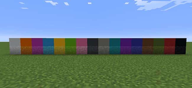 Minecraft Concrete Colors