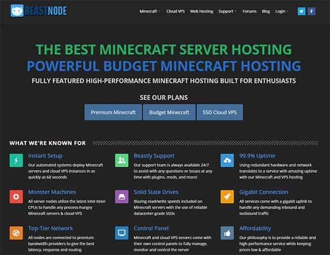 Beastnode Minecraft Server Hosting Review (2020)