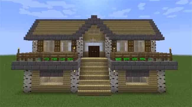 Birch House in Survival Minecraft