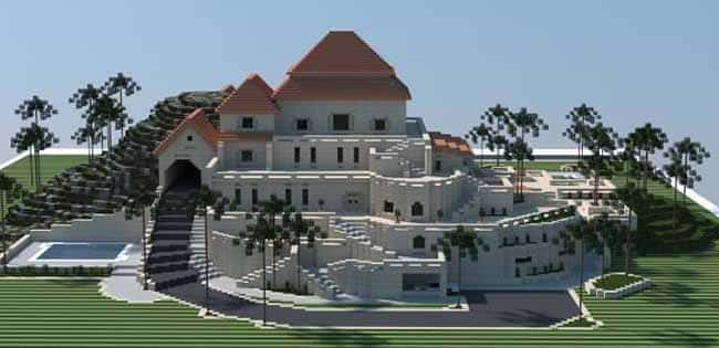 sandstone mansion in Minecraft