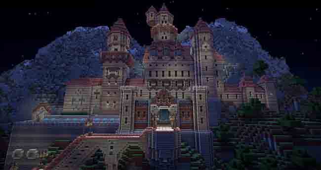 minecraft fancy castle walls