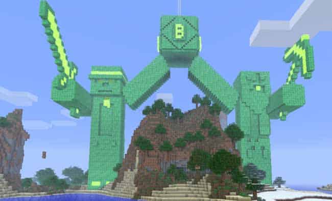 player Minecraft statue