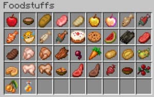 how do you eat in crafting and building