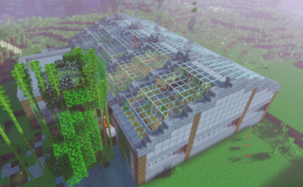 minecraft cool greenhouse