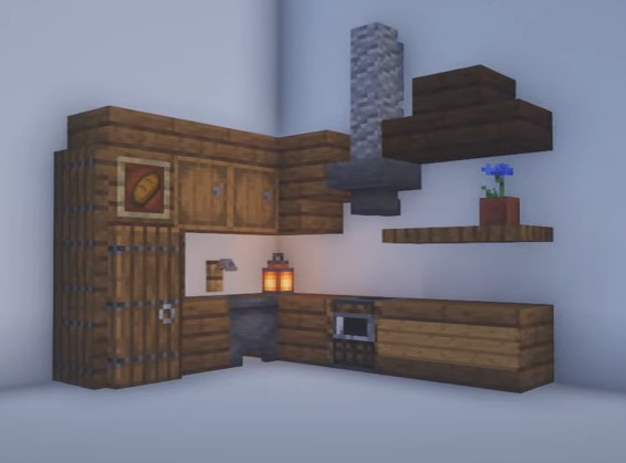 medieval idea for a minecraft kitchen