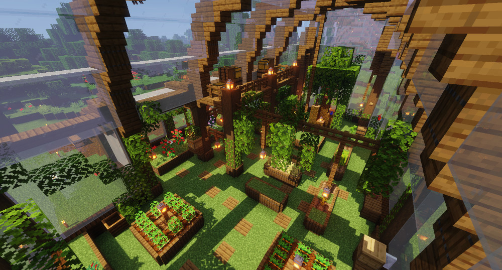 minecraft greenhouse design
