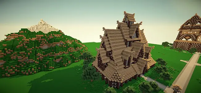 Viking Stave Church in Minecraft