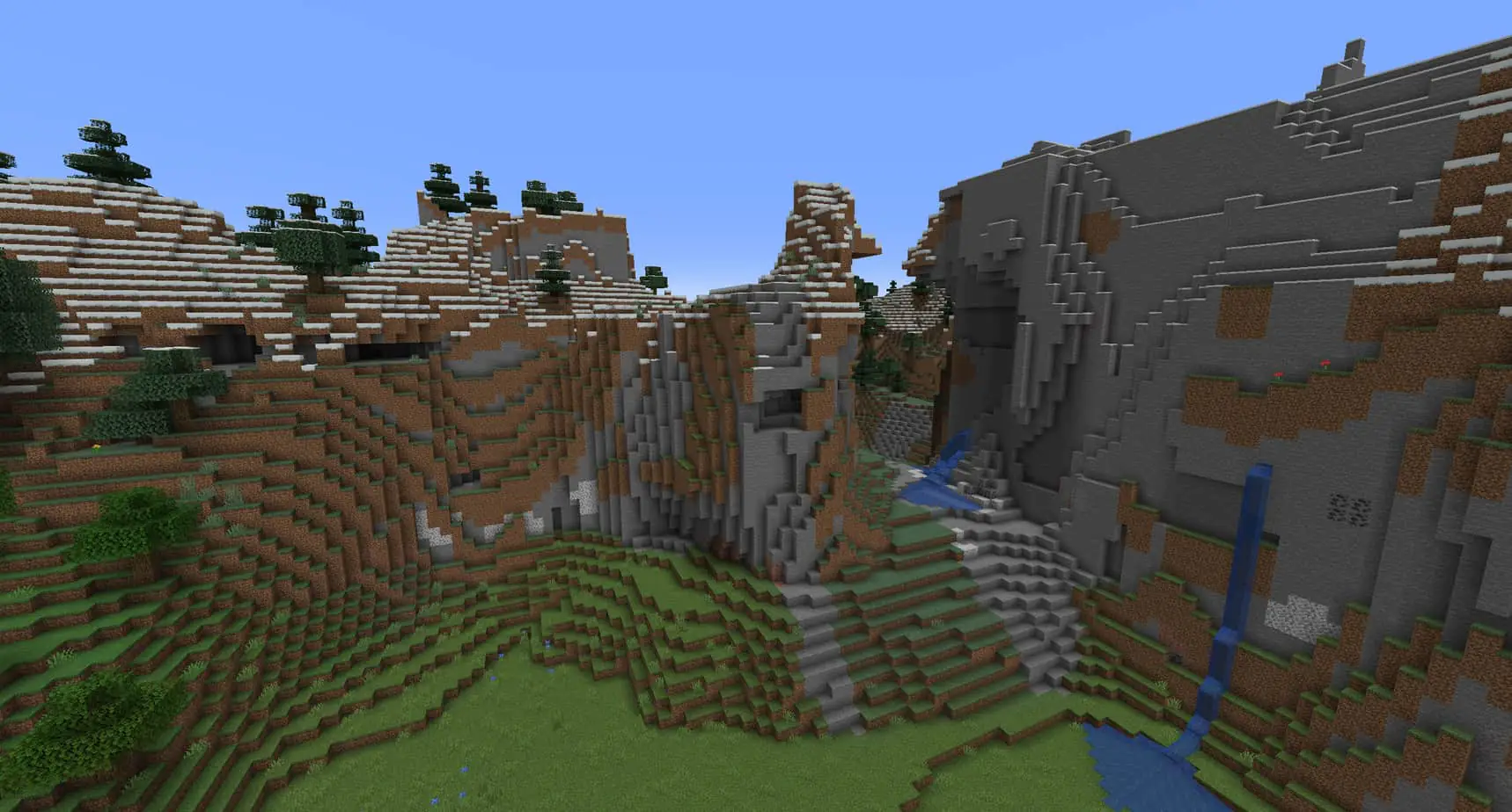 Minecraft mountains extreme hills biome