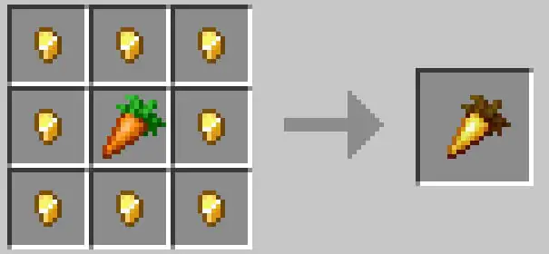Minecraft Golden Carrot Recipe