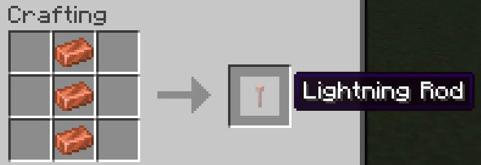 Minecraft Lightning Rod Recipe